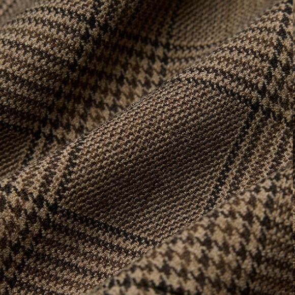 Aritzia Taupe Checkered Blazer Dress - Picture 6 of 10